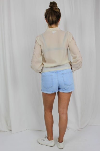 Langarmbluse creme Second Hand