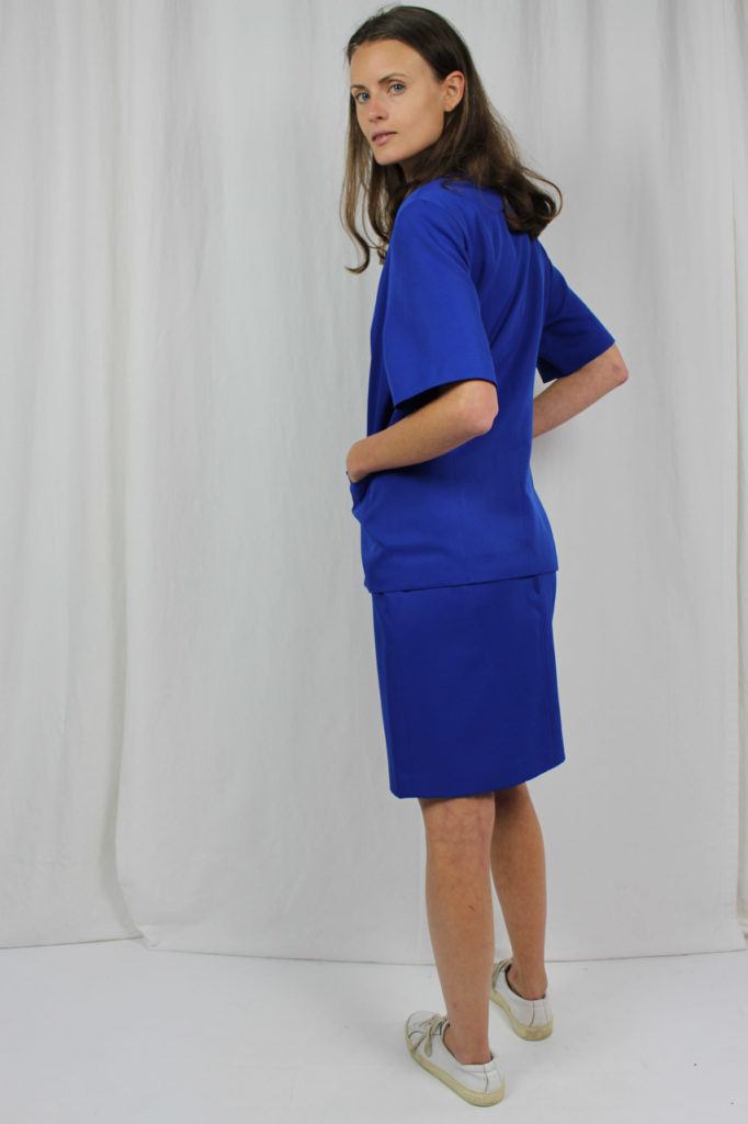 Vintage Zweiteiler blau Rock Jacke &amp;quot;Nicole&amp;quot; | Oma Klara