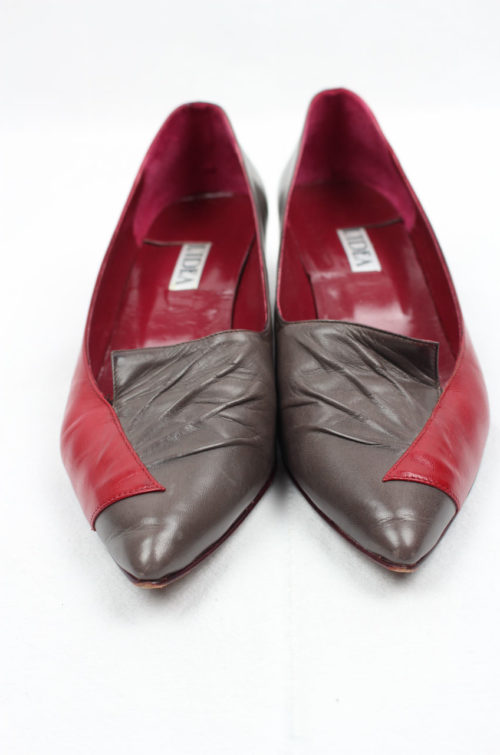 Vintage Kittenheels rot braun