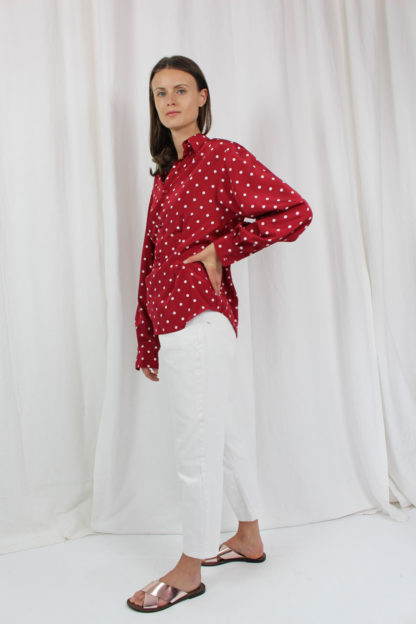 fairfashion blouse red white