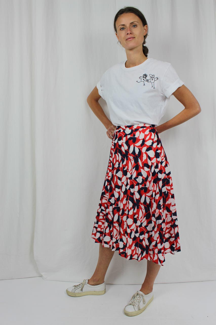 Faltenrock midi bunt \
