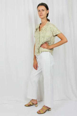 Vintage Bluse creme Spitze