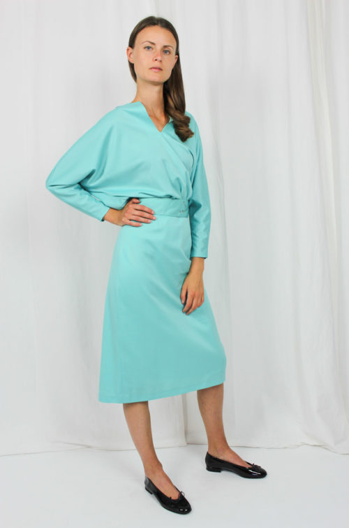 Vintage Midikleid türkis