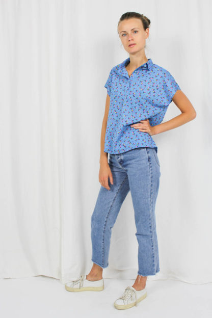 Vintage Bluse blau