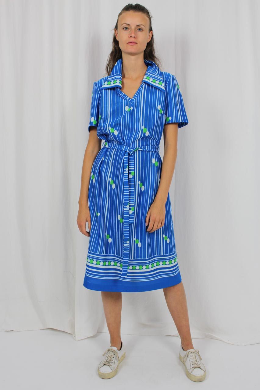 BCBG Blaues Vintage Kleid