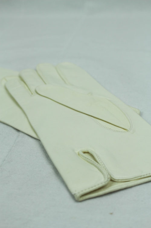 Vintage Lederhandschuhe weiß