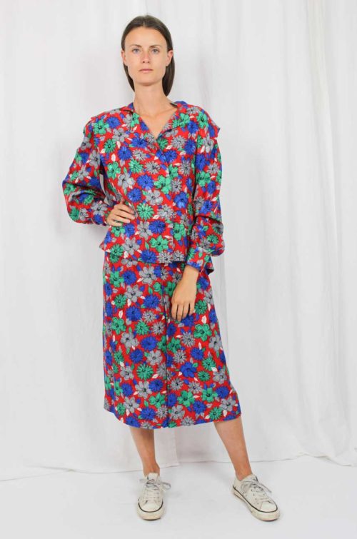 Vintage Zweiteiler Rock und Bluse