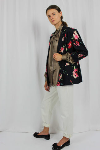 Vintage Blazer schwarz bunt