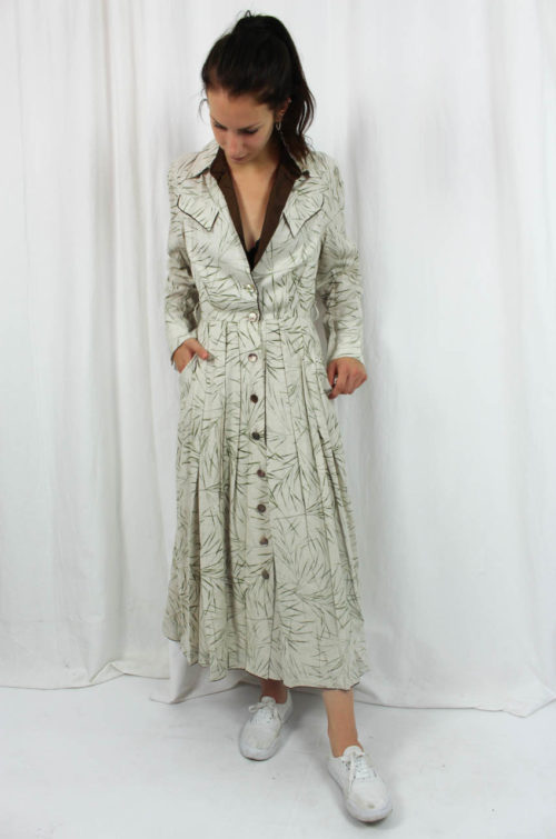 Vintage Maxikleid beige