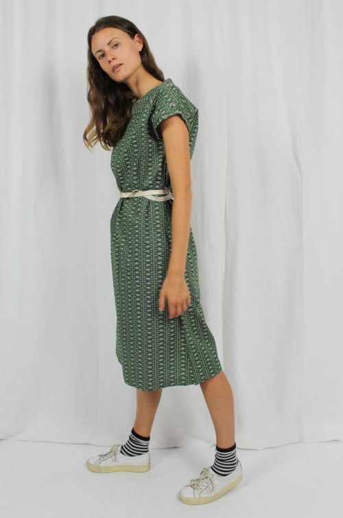 Vintage Midikleid grün