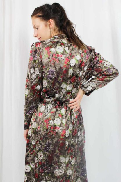 Vintage Seidenkleid braun