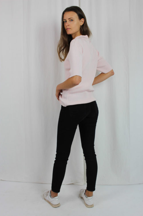 Vintage Kurzarmpullover rosa