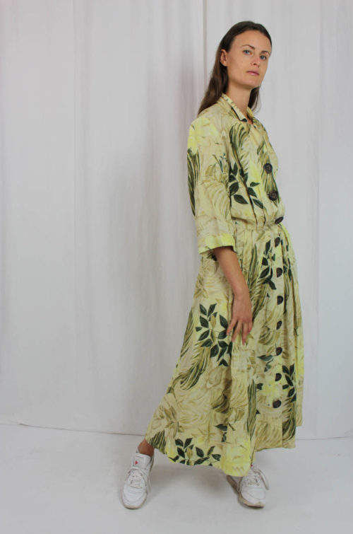 Vintage Maxikleid florales Muster