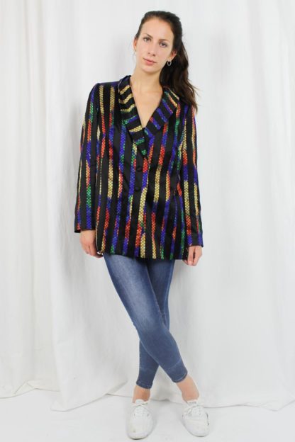 Jacke schwarz gestreift