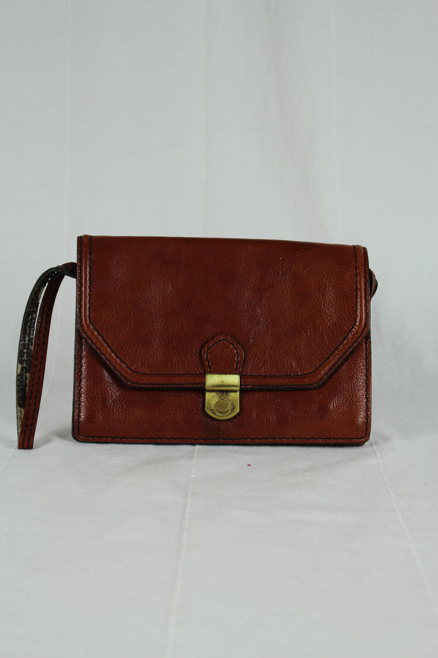 Clutch braun Schlaufe "Die Anna" Oma Klara