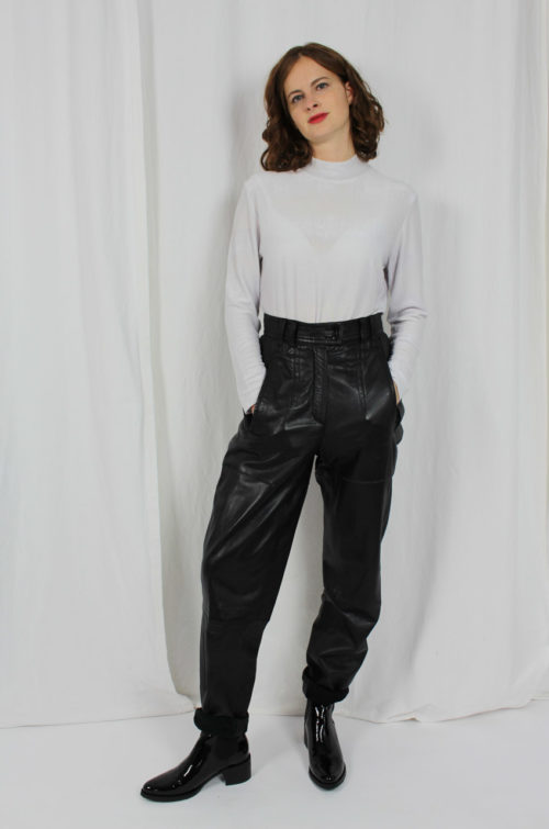 Vintage Lederhose Schwarz