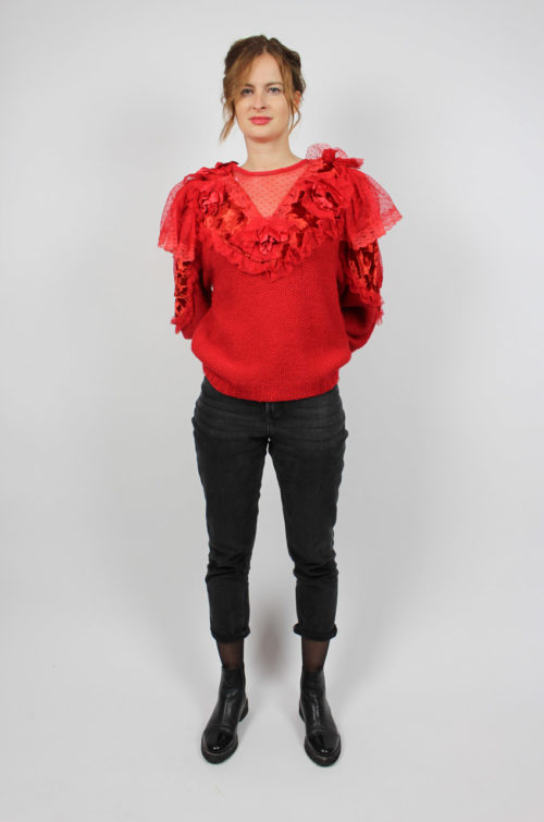Vintage Pullover Rot
