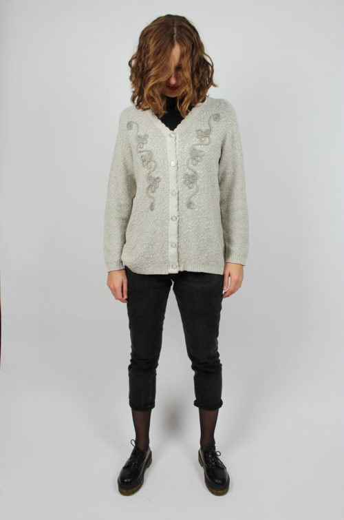 Vintage Strickjacke Grau