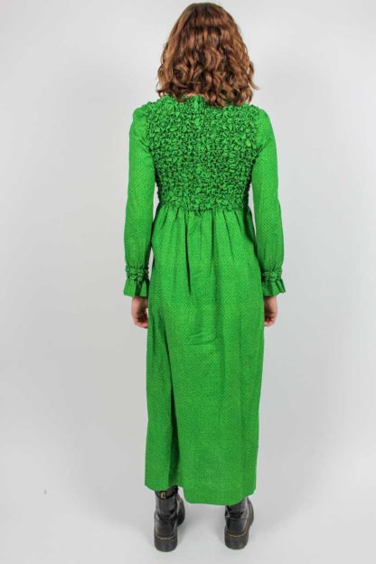 Maxikleid grün 70er Jahre