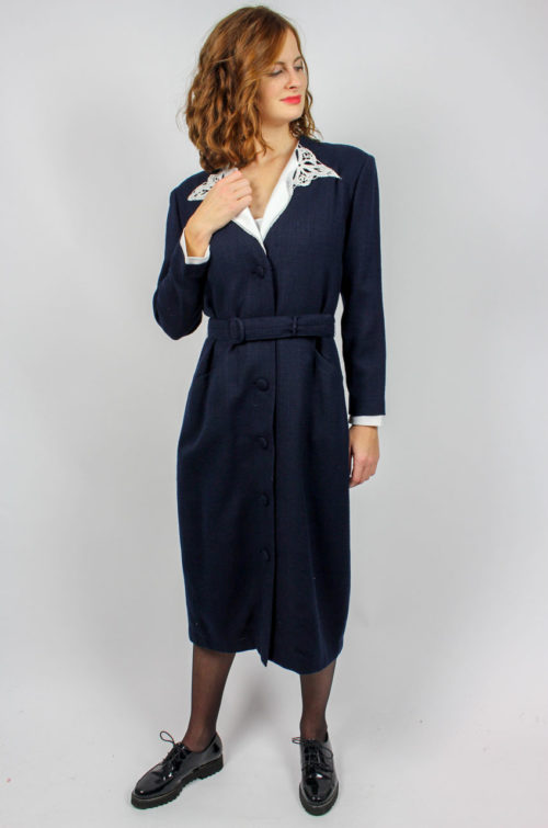 Vintage Kleid dunkelblau