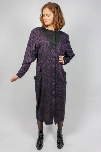 Vintage Kleid lila schwarz