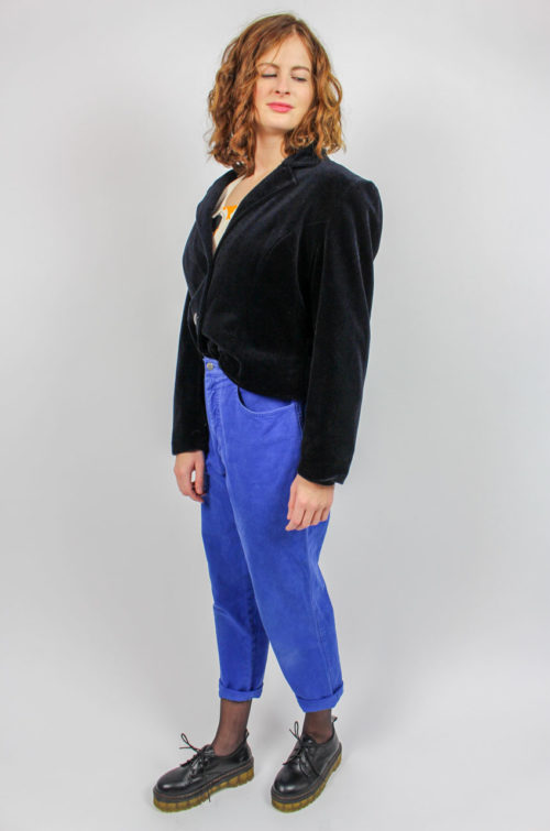 Vintage Samtblazer schwarz