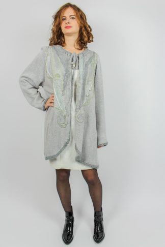 Vintage Strickjacke grau