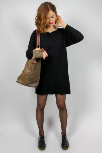 Vintage Strickkleid schwarz