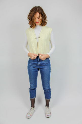 Strickweste mit Bordüre