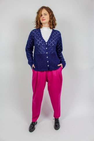 Vintage Strickjacke blau