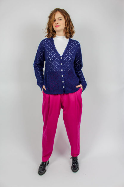 Vintage Strickjacke blau