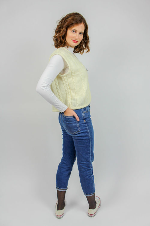 Vintage Weste creme