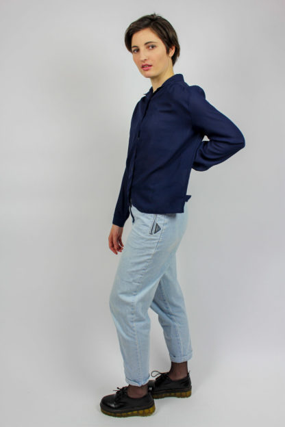 Damenbluse blau Secondhand