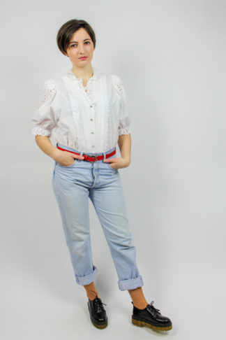 Vintage Bluse weiß