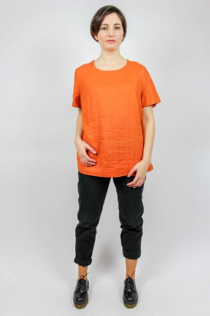 Vintage Leinenshirt orange