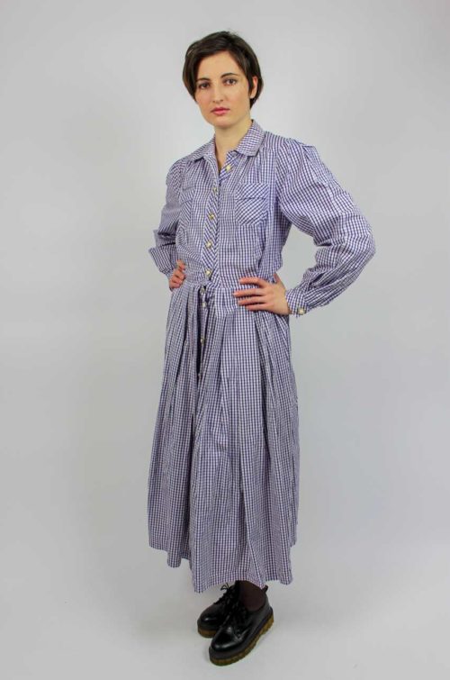 Vintage Midikleid kariert