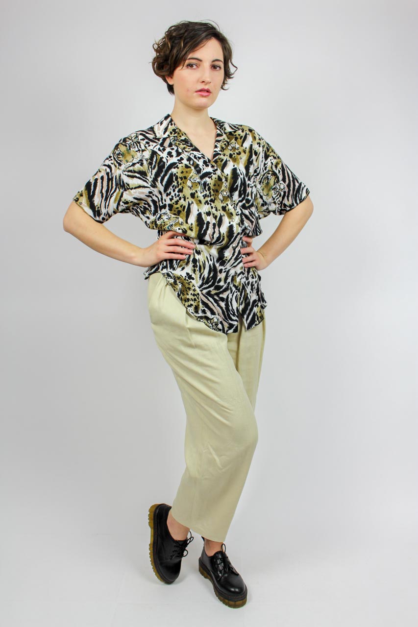 Vintage Bluse Tigermuster &amp;quot;Dominique&amp;quot; | Oma Klara