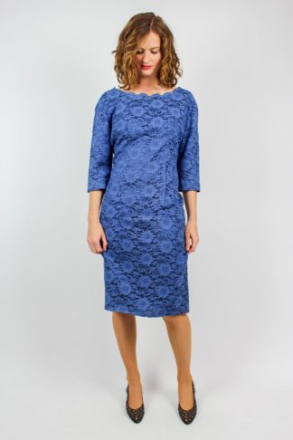 Vintage Spitzenkleid blau