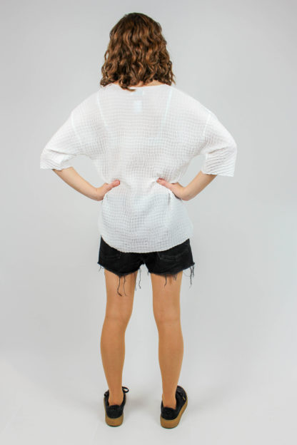 Pullover Muster weiß