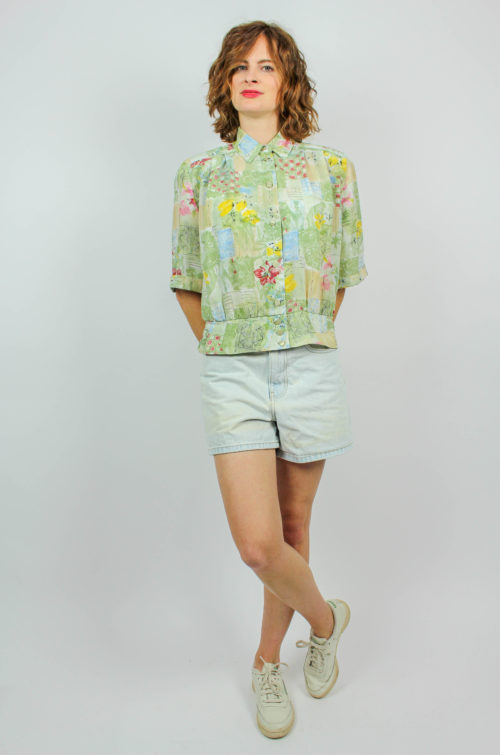 Vintage Bluse grün