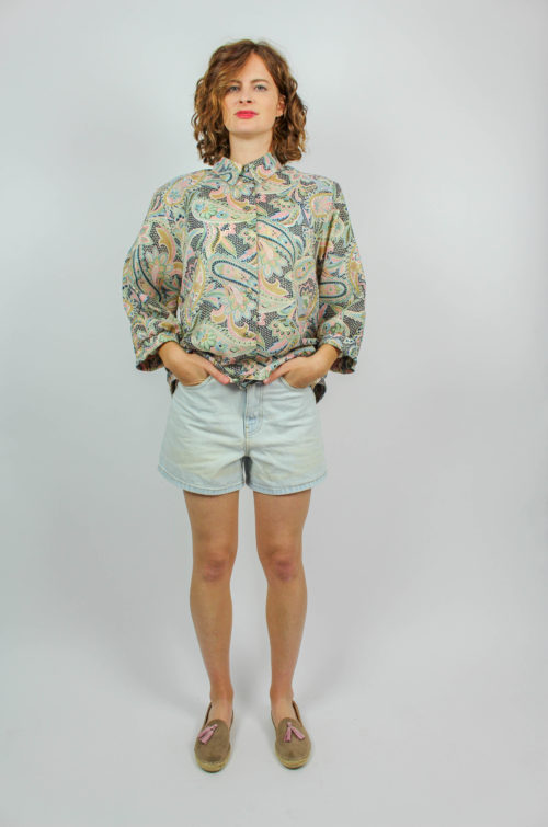 Vintage Bluse pastellfarben