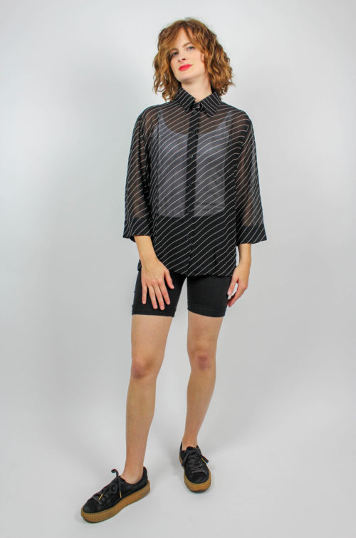 Vintage Bluse schwarz