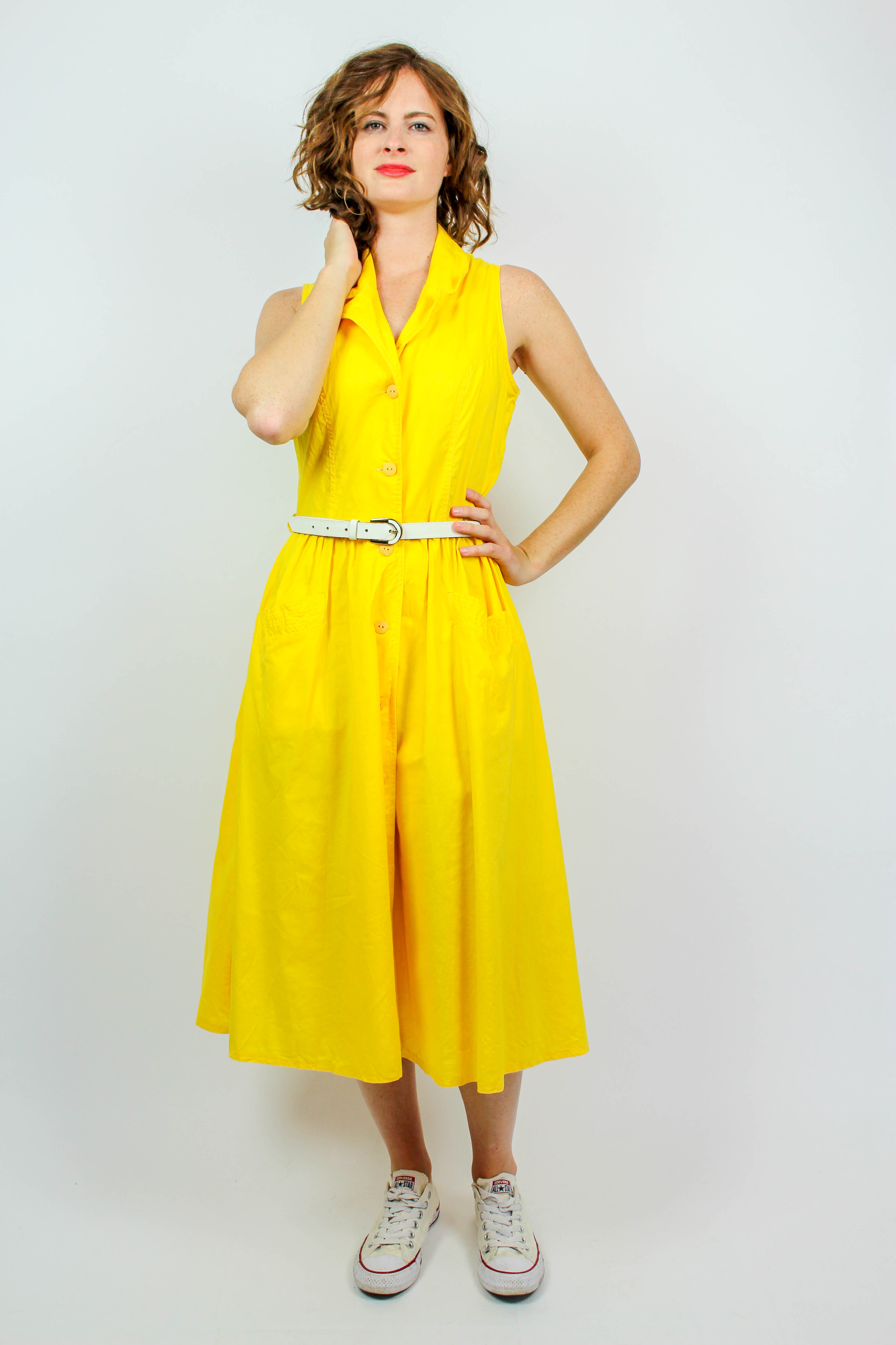 Vintage Kleid gelb "Heiderose" | Oma Klara