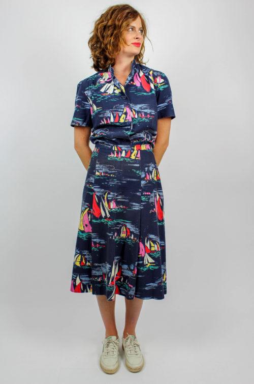 Vintage Zweiteiler blau