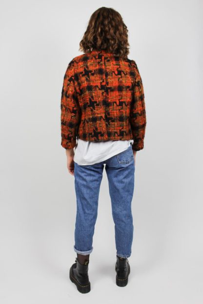 Kurzjacke orange kariert