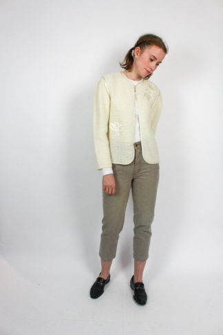 Vintage Strickjacke creme