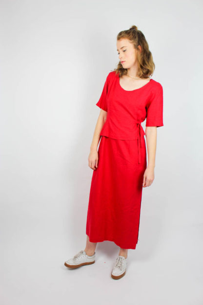 Kleid Lang Rot