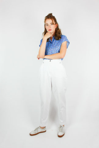 Vintage Hose Weiß High Waist