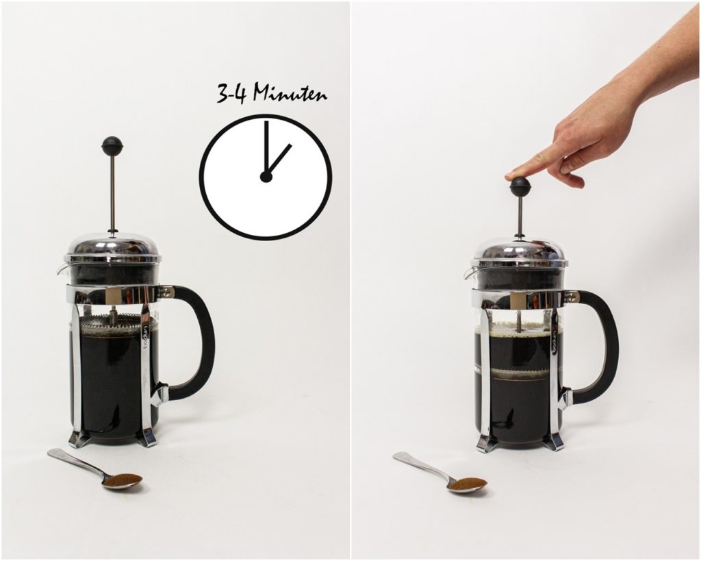 French Press Edelstahl Kaffeepresse Oma Klara