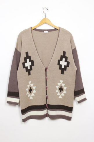 Strickjacke Braun